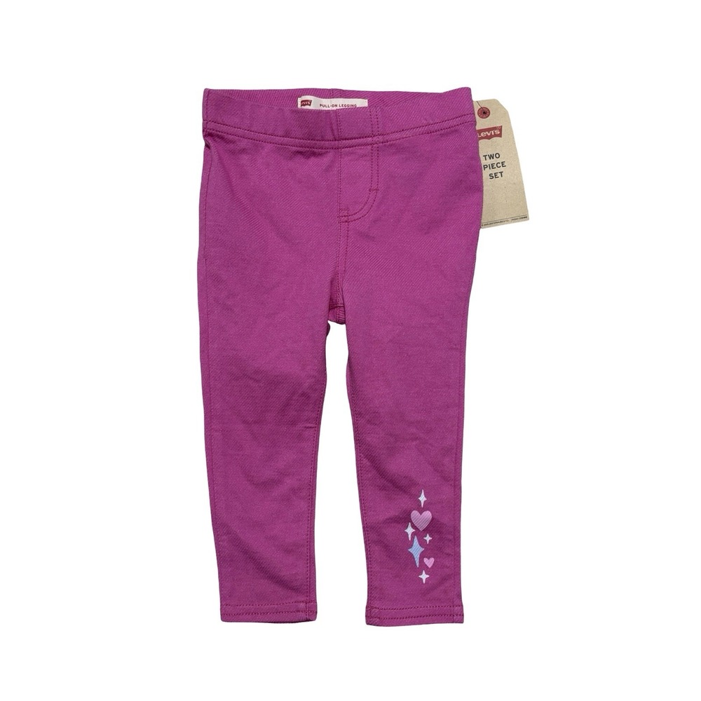 Levi's Toddler Girls Pull On Pink Leggings Pants Size 18M - 19 x 10